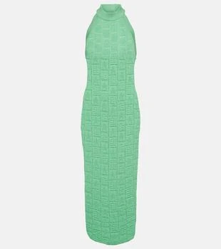 Balmain | Monogram openwork midi dress