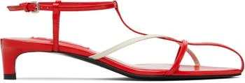 Jil Sander | Red Cage Low Heeled Sandals