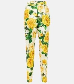 Dolce
Gabbana | Floral high-rise silk-blend straight pants