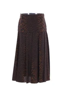 Balenciaga | Balenciaga Leopard Printed Midi Skirt