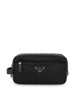 Prada | Prada Logo Plaque Travel Pouch
