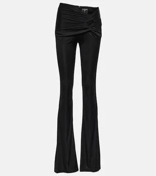 Versace | x Dua Lipa gathered jersey flared pants