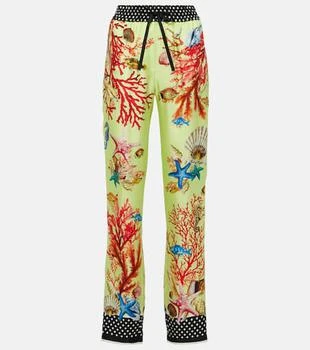 Dolce 
Gabbana | Capri printed silk tapered pants