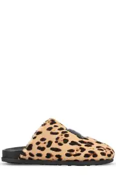 Givenchy | Givenchy Leopard Printed Label Flat Mules