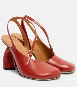 Dries Van Noten | 95 leather slingback pumps