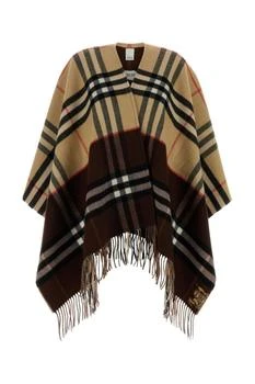 Burberry | Burberry	Checkered Fringed Cape