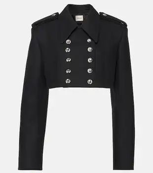 Khaite | Leara cropped wool-blend jacket
