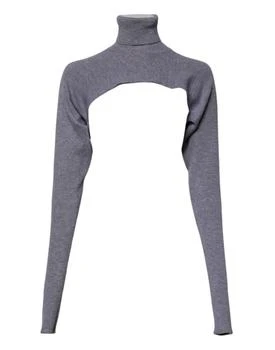 Dolce & Gabbana | Wool Knit Turtleneck Cropped Top Women's Sweater