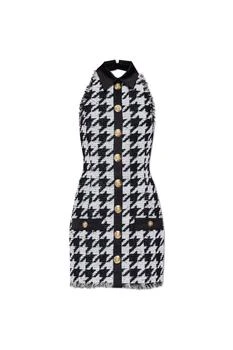 Balmain | Balmain Houndstooth Tweed Mini Dress