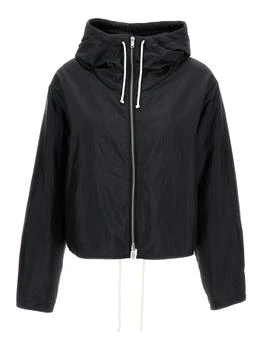 Jil Sander | Jil Sander Zip-Up Hooded Drawstring Padded Jacket