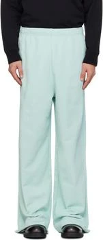 MM6 | Blue Embroidered Logo Sweatpants