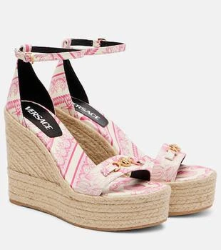 Versace | Medusa 
95 leather espadrille wedges
