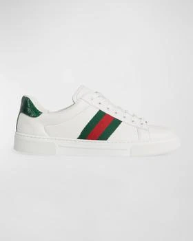 Gucci | Ace Leather Web Low-Top Sneakers