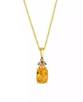Le Vian | Citrine (1.25 ct. t.w.), Vanilla and Chocolate Diamond Pendant Necklace (0.09 ct. t.w.) in 14k Honey Gold