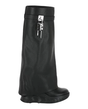 Givenchy | Shark Lock Biker Boots In Grained Leather