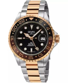 Gevril | Men's Wall Street Swiss Automatic Two-Tone Stainless Steel Watch