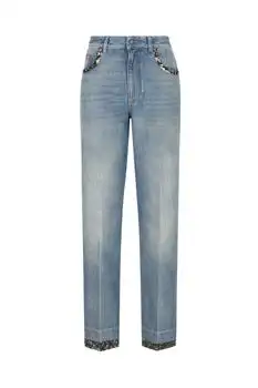 Valentino | Valentino Logo Patch Boyfriend Jeans