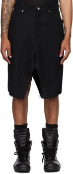 Rick Owens | Black Concordians Slivered Midi Skirt