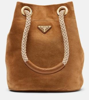 Prada | Prada Mariner Small suede bucket bag