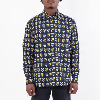 Fendi | Fendi Men's Crest-Print Wovem Shirt, Size Medium