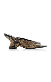 Dries Van Noten | Dries Van Noten Snake-Print Leather Wedge Sandals - Moda Operandi