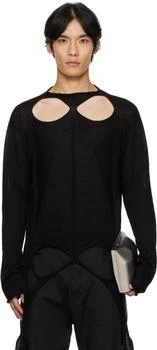 Rick Owens | Black Concordians Slashed Pull Sweater