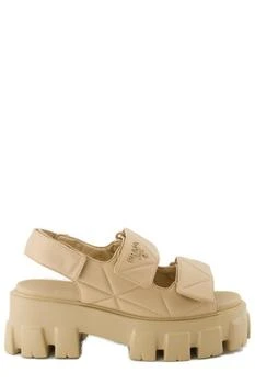 Prada | Prada Triangle-Logo Quilted Sandals
