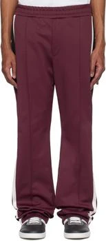 Salvatore Ferragamo | Burgundy Contrasting Bands Sweatpants
