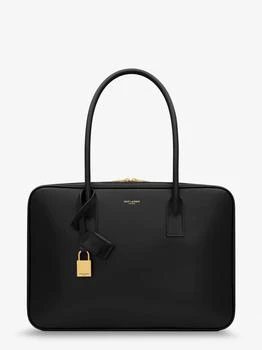 Yves Saint Laurent | Sac de Jour in Box leather handbag with metal padlock detail