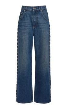 Stella McCartney | Stella McCartney Buttoned Rigid Low-Rise Wide-Leg Jeans - Moda Operandi