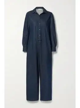 Max Mara | Oggetti Cotton-blend Chambray Jumpsuit