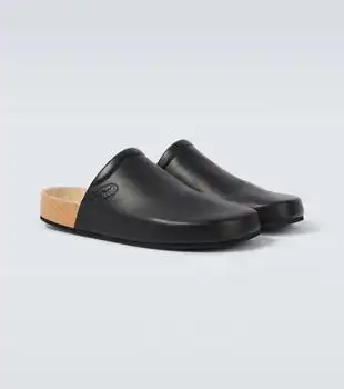 Balenciaga | x Scholl leather mules