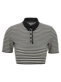 Dolce & Gabbana | Dolce & Gabbana Striped Cropped Knitted Top