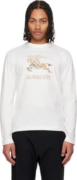 Burberry | White EKD Long Sleeve T-shirt