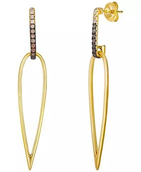 Le Vian | Chocolate Ombre Diamond (0.22 ct. t.w.) & Vanilla Diamond (0.04 ct. t.w.) Drop Earrings in 14k Honey Gold