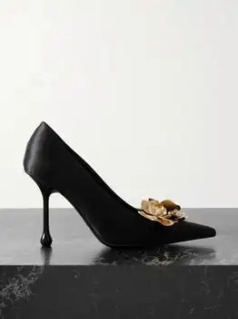 Jimmy Choo | Ixia 95 Embellished Satin Pumps - IT41.5
