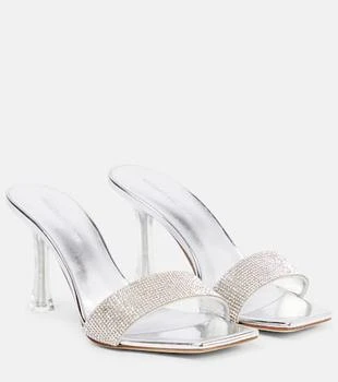 Magda Butrym | Embellished leather-trimmed PVC mules