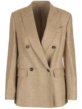 Brunello Cucinelli | Brunello Cucinelli Double-Breasted Buttoned Blazer