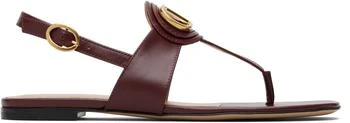 Valentino | Burgundy VLogo Thong Sandals