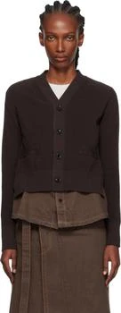 Sacai | Brown Denim x Knit Cardigan