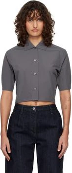 Jil Sander | Gray Technical Faille Shirt