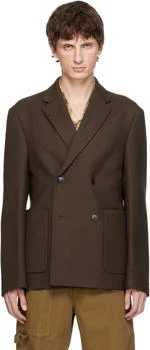 Dries Van Noten | Brown Boxy Wool Blazer