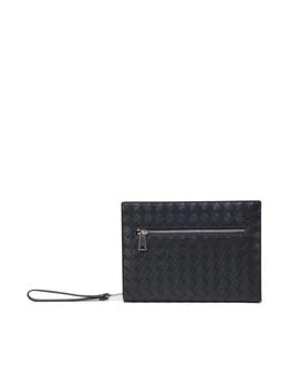 Bottega Veneta | Bottega Veneta Woven Zipped Clutch Bag
