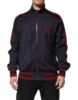 Dolce & Gabbana | Striped Logo Plaque Full Zip Men's Jacket