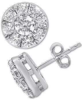 Macy
s | Diamond Halo Stud Earrings (2 ct. t.w.) in 14k White Gold