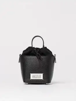 MAISON MARGIELA | 5AC Bucket Grained Leather and Canvas Bag Maison Margiela