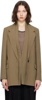 Salvatore Ferragamo | Khaki Single Breasted Blazer