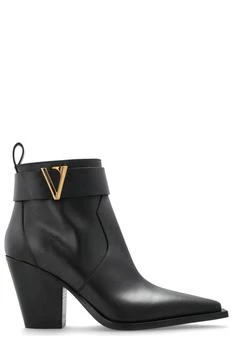 Versace | Versace Zip-Up Heeled Ankle Boots