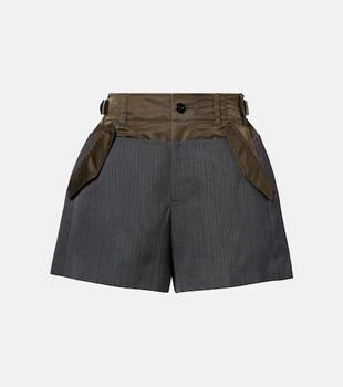Sacai | Paneled striped shorts