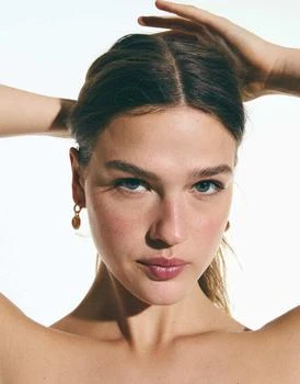 Bershka Bershka Pack of 3 stone waterfall earrings in brown